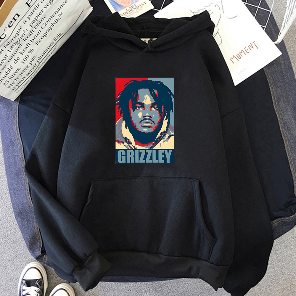Winter Clothing Drawing - Tee Grizzley-Moletons com capuz de mangas