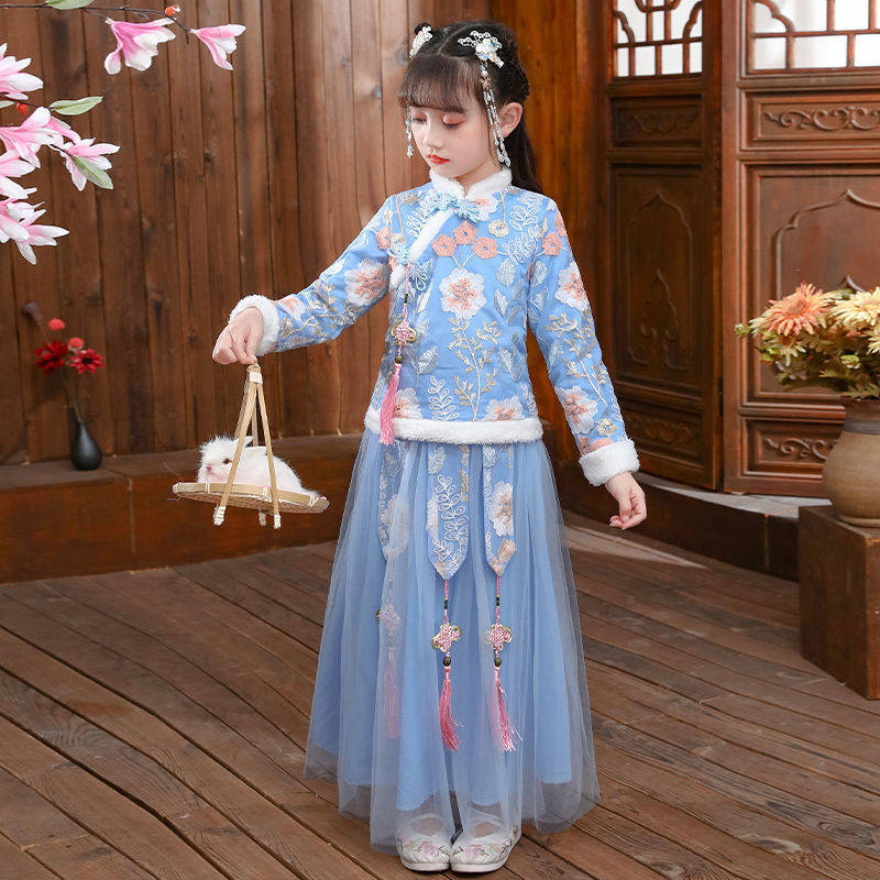 Winter Clothing For Baby Girl - Hanfu menina fantasia antiga, vestido de