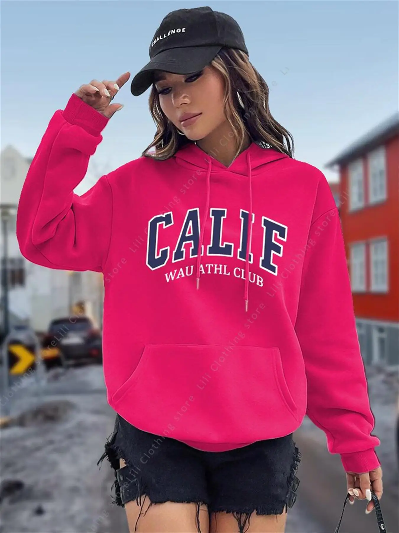 Winter Clothing Drawing - Hoodies Femininos Y2K Kozy Fleece com