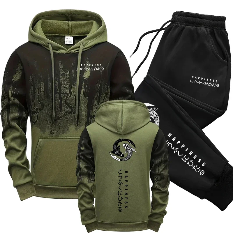 Winter Clothing Men - Conjunto de Moletom Masculino de Moda