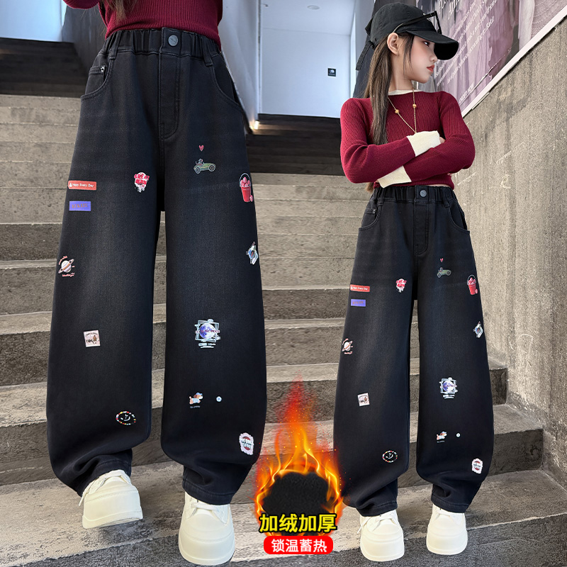 Winter Clothing Drawing - Outono meninas jeans dos desenhos animados