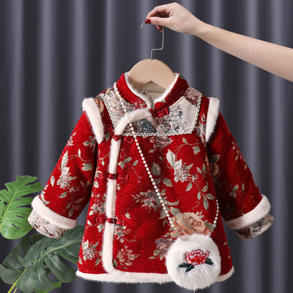 Winter Clothing For Baby Girl - Inverno bebê meninas hanfu crianças princesa
