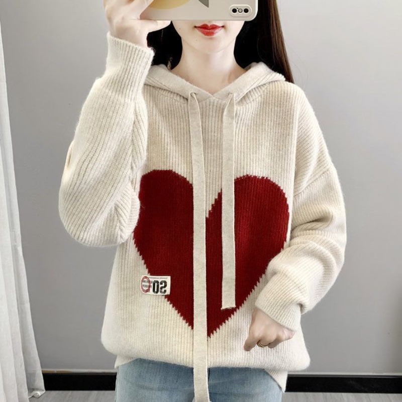 Winter Clothing Drawing - Bege moletom com capuz feminino coreano