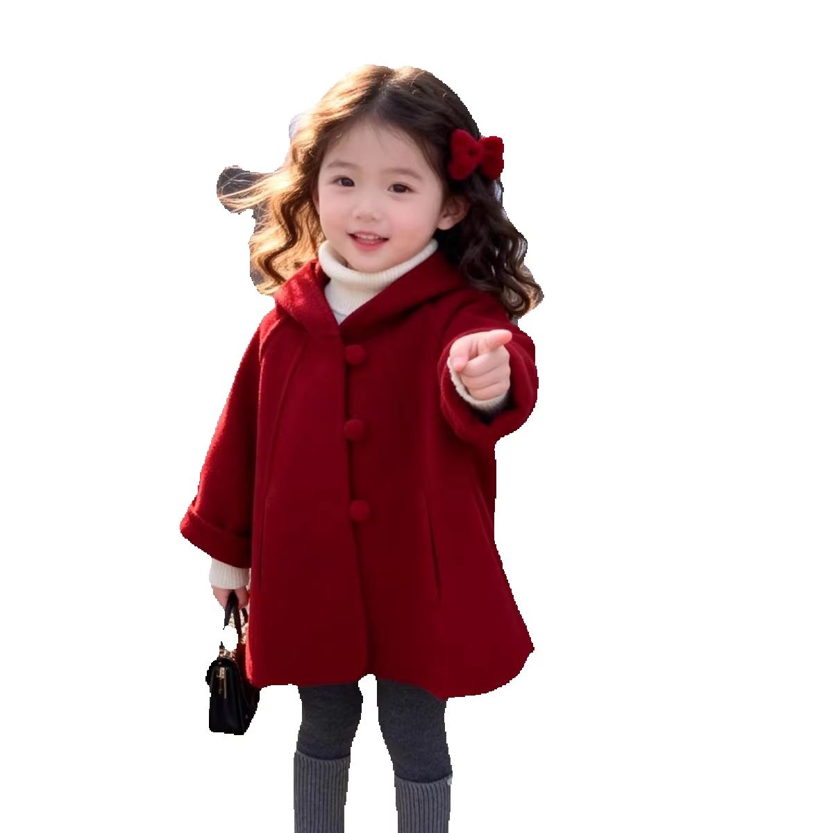Casaco de Lã para Meninas, Out - Winter Clothing For Baby Girl avaliação e preço