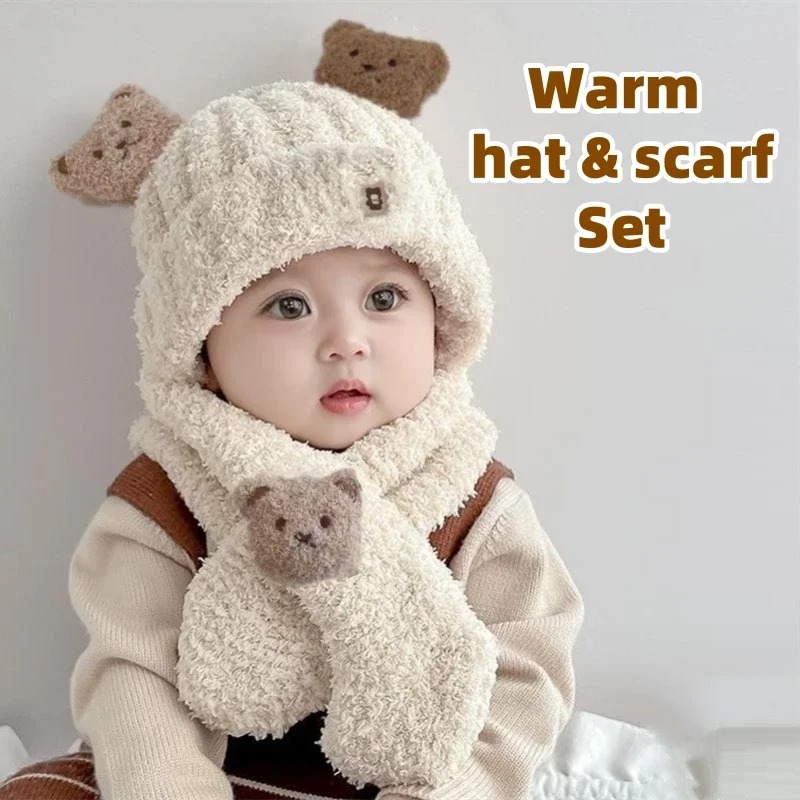 Conjunto de gorro e cachecol p - Winter Clothing For Baby Girl avaliação e preço